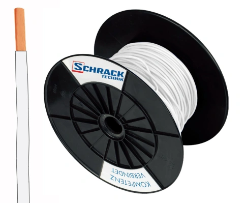 Tambur cu 300m conductor H07V-U 1,5 alb
