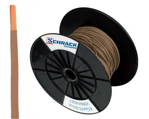 Tambur cu 200m conductor H07V-U 2,5 maro