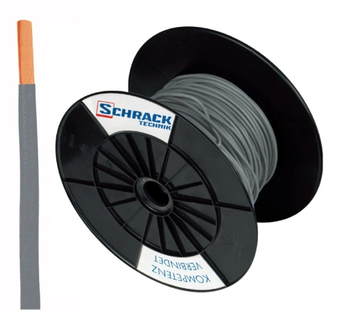 Tambur cu 200m conductor H07V-U 2,5 gri