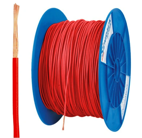 Tambur cu 300m conductor H05V-K 0,75 rosu