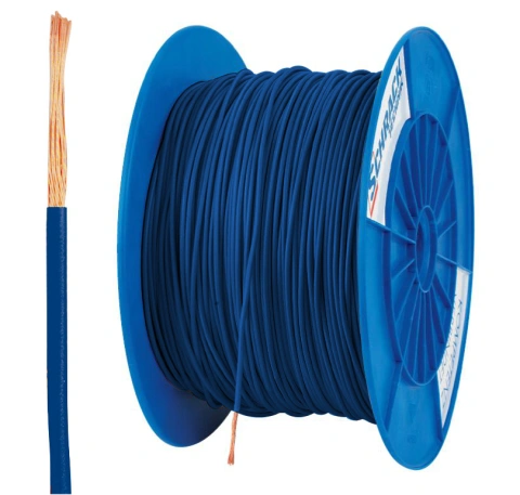 Tambur cu 300m conductor H05V-K 0,75 albastru inchis