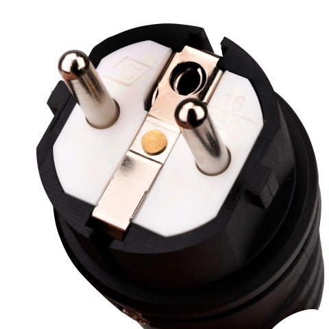 Stecher schuko rezistent la impact, 16A, 250V, IP44 negru_2
