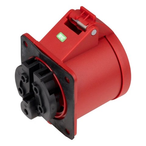 Priză CEE montaj pe panou, 5 poli, 32A 400V IP44, dreaptă_2