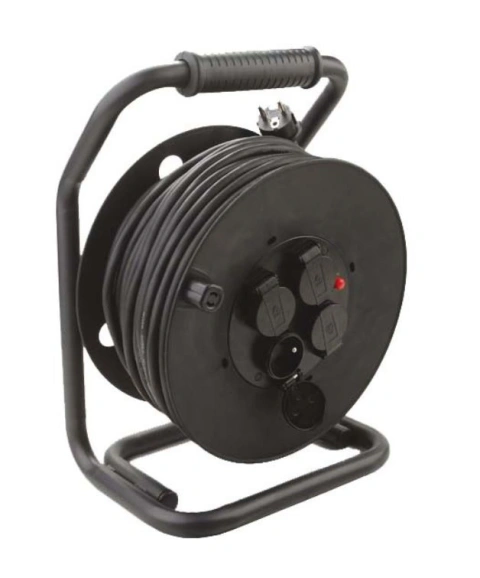 Cable drum 40m, 3G2,5mm², H07RN-F 4SSD, black, plastic