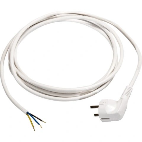 Connection cable 1.0mm², 1.5m with angle plug, white