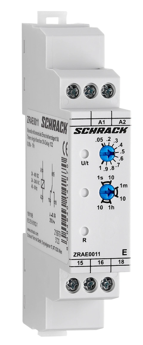 Releu temporizat la anclansare 1CC, 24VAC/DC, 230VAC,1CO,5A