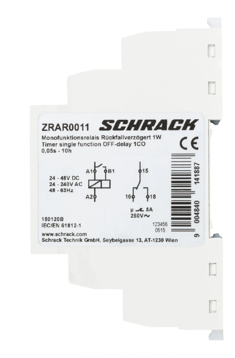 Releu temporizat la declanşare, 24VAC/DC + 230VAC,1CO,5A_1