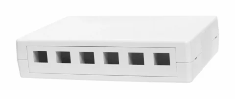 Doze aplicate goale cu 12 porturi pentru module RJ45 Schrack Format A (SFA)