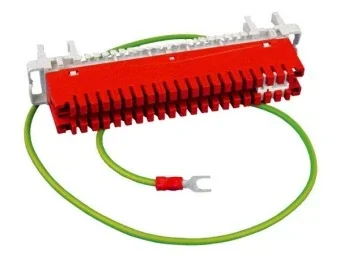 Regletă de împământare LSA 2/38, montaj pe suport cu tijă