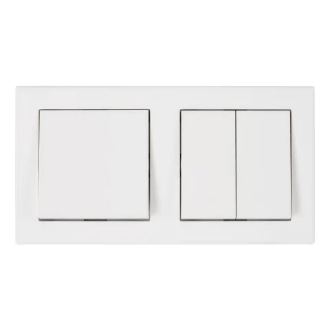 Întrerupătoare, întrerupătoare cu revenire inclusiv clapete și ramă decor CUBIC