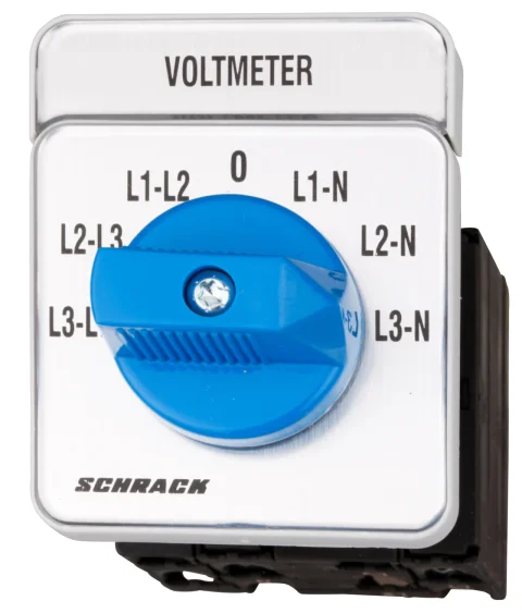 Seria B - Comutator voltmetric, montaj frontal cu fixare centrală, D22mm, IP65