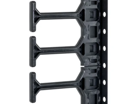 Organizatoare verticale de cabluri din plastic, un rând