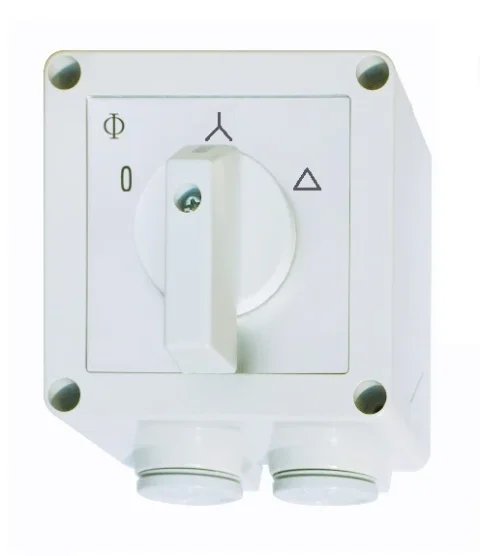 Seria KN - Comutator cu came, stea/triunghi, capsulat, IP42