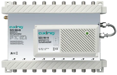 Amplificator semnal principal pentru 2 sisteme satelit (2xLNB Quattro)+terestru, Seria A