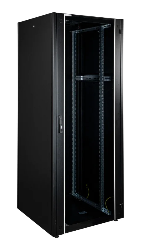 Dulapuri de podea pentru cablare structurată, lățime 800mm, adâncime 1200mm, RAL9005 Negru