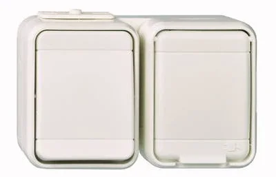 Aparate combinate - Întrerupătoare 10A, 250V~ + Prize cu contact protecție 16A, 250V~