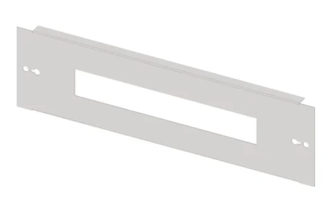 Slotted Front Plates Sheet Steel for Wiring Ducts, 2 Unit-wide (Reduced Module Widths)