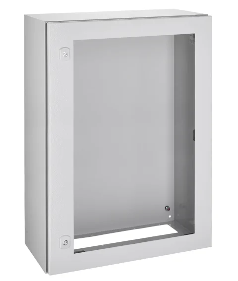 O ușă transparentă IP66, fără placă de montaj, RAL 7035 (ÎxLxA)