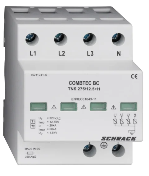 Descărcătoare combinate (clasa T1+T2) pentru reţele tip TN-S