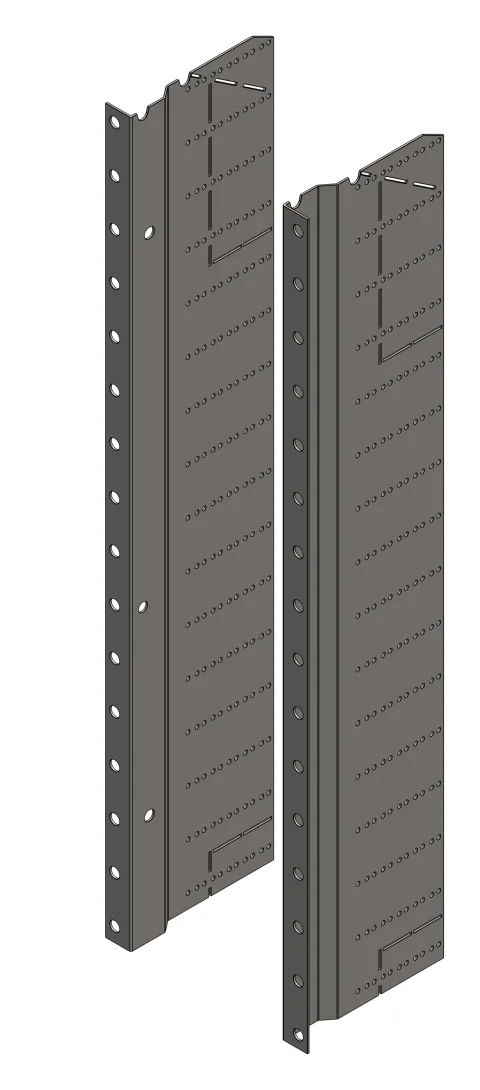 Support Structure for Divided Front Plates Sheet Steel