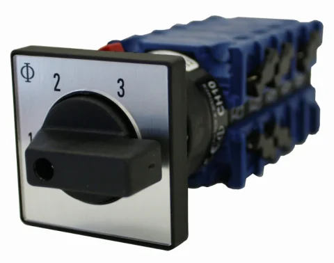 Seria KN - Comutatoare de selecţie cu came, fără poziția 0, montaj frontal cu fixare centrală, D16/22mm, IP66