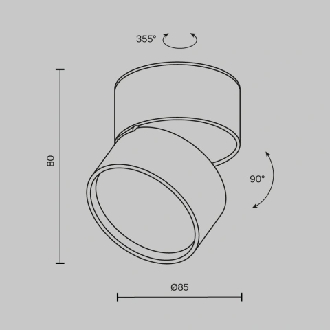 Spot de Tavan Reglabil C024CL-12W3K-W-1_4