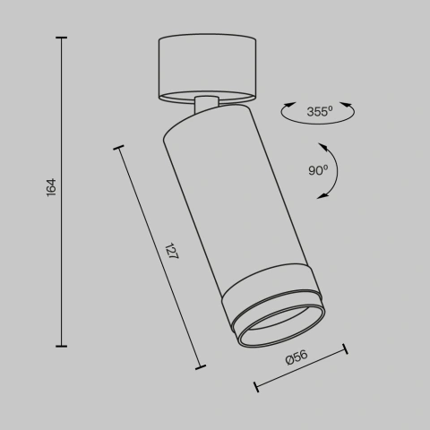 Spot de Tavan Reglabil C055CL-L12W3K-Z-W_4