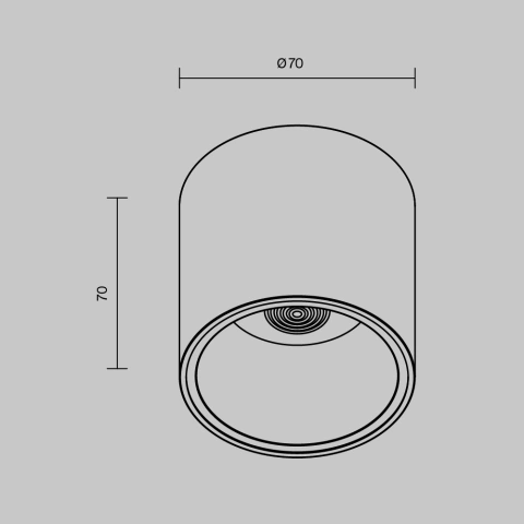 Spot de Tavan Aplicat C064CL-L12B3K-D_4