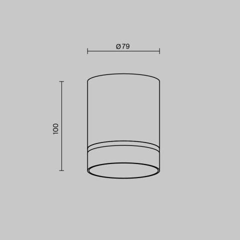 Spot de Tavan Aplicat C085CL-9W4K-B_4