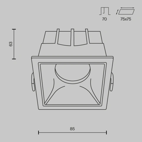 Spot Incastrat DL043-01-15W3K-D-SQ-W_5