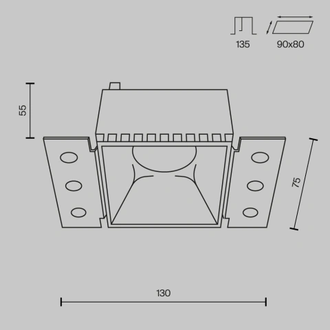 Spot Incastrat DL051-01-GU10-SQ-WB_4