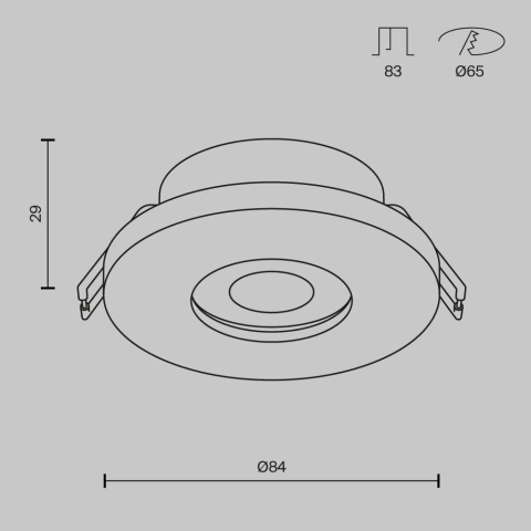 Spot Incastrat DL083-01-GU10-RD-W_4