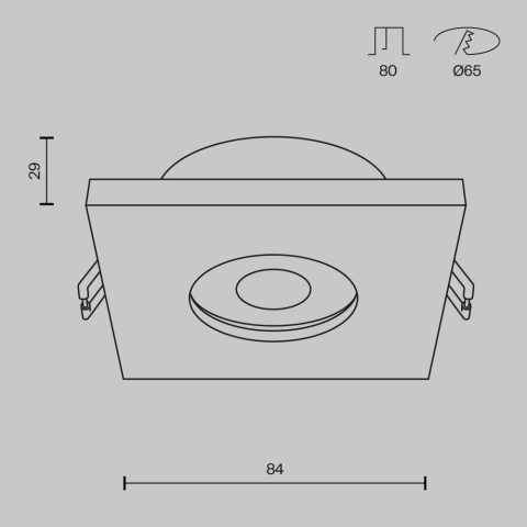 Spot Incastrat DL083-01-GU10-SQ-B_4