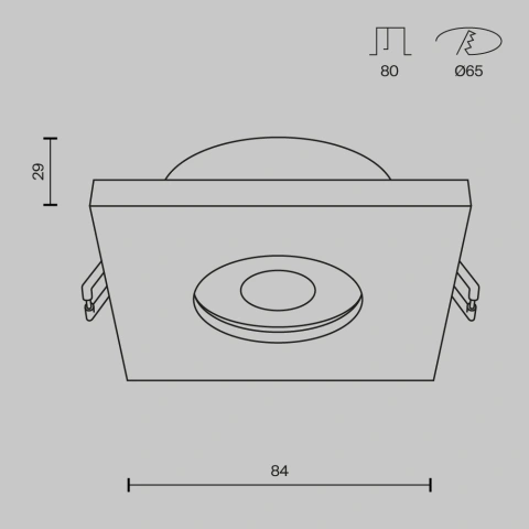 Spot Incastrat DL083-01-GU10-SQ-S_4