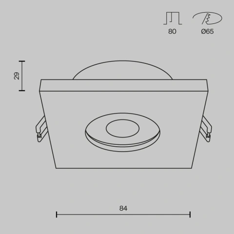 Spot Incastrat DL083-01-GU10-SQ-W_4