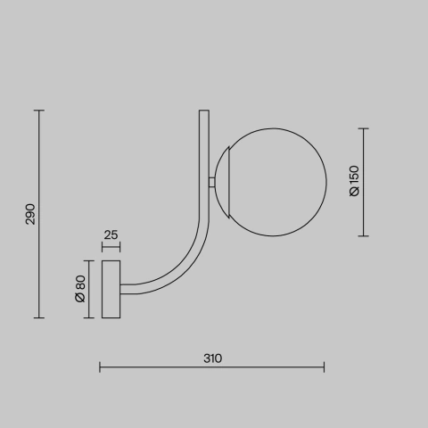 Aplica de Perete MOD109WL-01BS_2