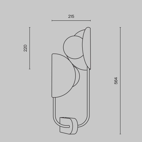 Aplica de Perete MOD164WL-02BS1_2