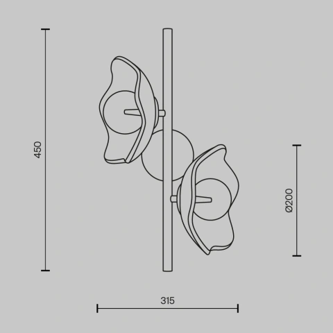 Aplica de Perete MOD207WL-02BS_2