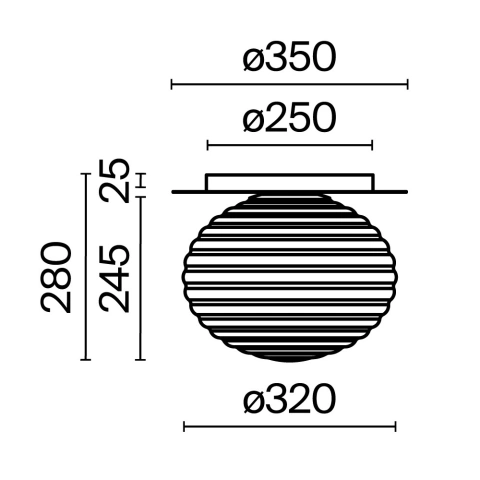 Aplica de Tavan MOD268CL-01B