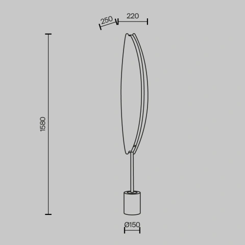 Lampadar MOD281FL-L33BS3K_5