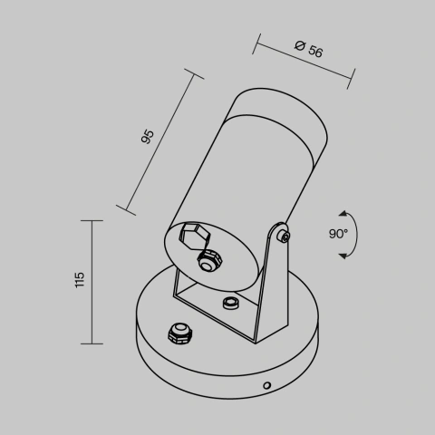 Aplica de Perete Exterior O025WL-01B_4