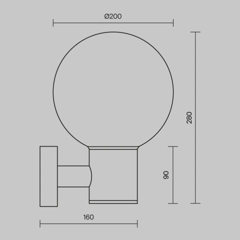 Aplica de Perete Exterior O598WL-01B_3