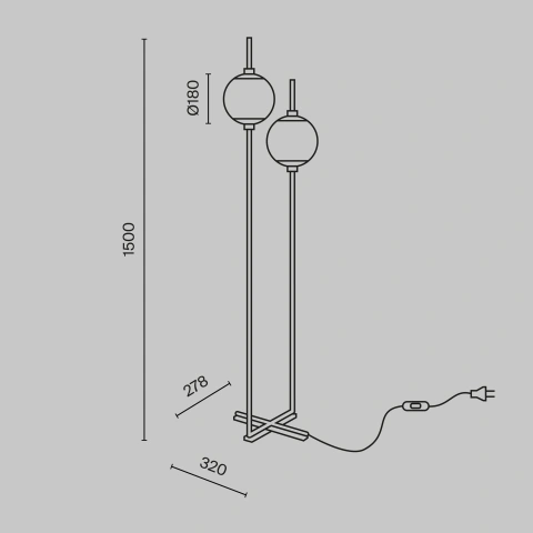 Lampadar Z020FL-L12BK_4