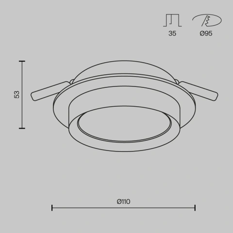Spot Incastrat DL086-GX53-RD-BG_5