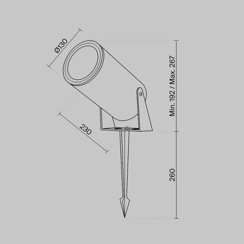 Stalp de Iluminat Exterior O050FL-L30W3K_4