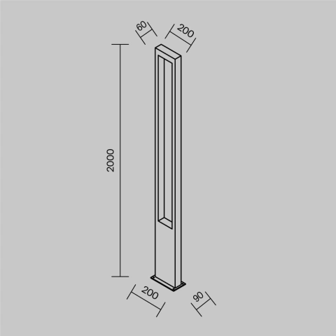 Stalp de Iluminat Exterior O425FL-L25GF_5
