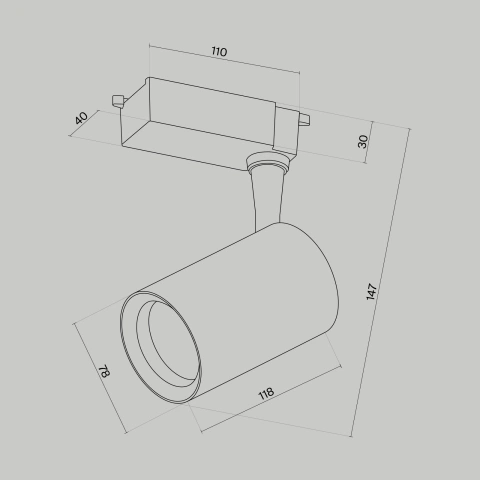 Spot pe Sina Reglabil TR003-1-10W4K-S-W_4