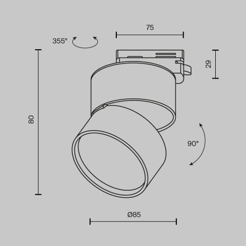 Spot pe Sina Reglabil TR007-1-12W3K-W-1_3