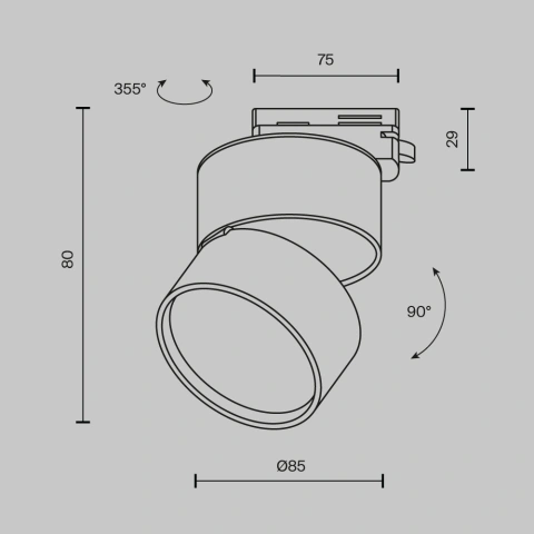 Spot pe Sina Reglabil TR007-1-12W4K-B_5