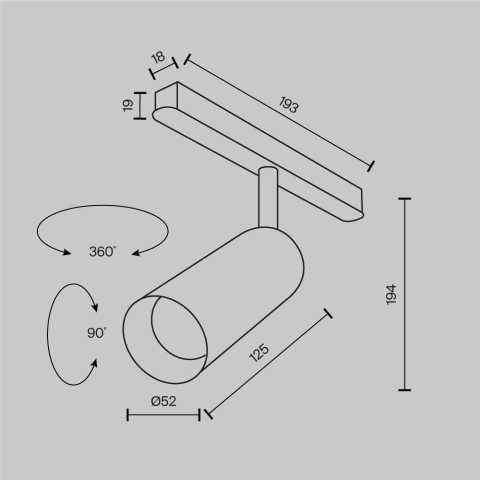 Spot Sina Magnetica Reglabil Luminaire TR032-4-12W3K-M-DS-BBS_4